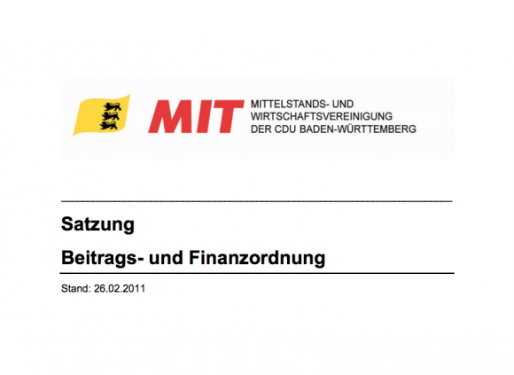 Satzung der MIT Baden-Württemberg